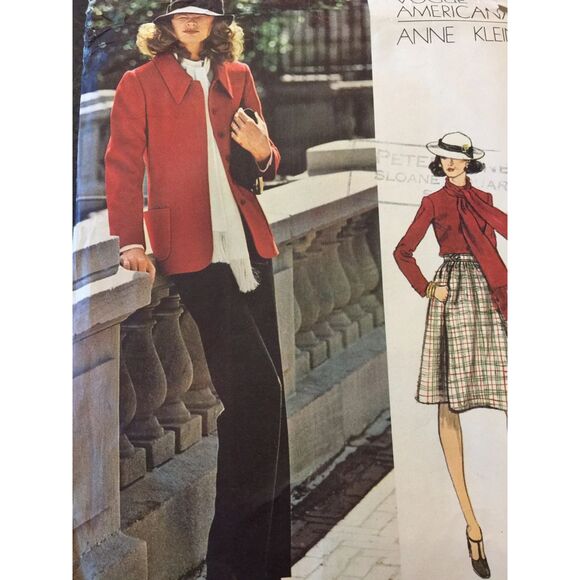 Vintage Circa 1980s Vogue AMERICANA Anne Klein Sewing Pattern 1159 Sz 10 - Picture 1 of 2